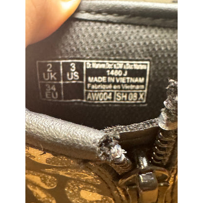 Dr. Martens 1460 J Loud Leopard Hydro Lace Up Side Zip Size 3 Youth.