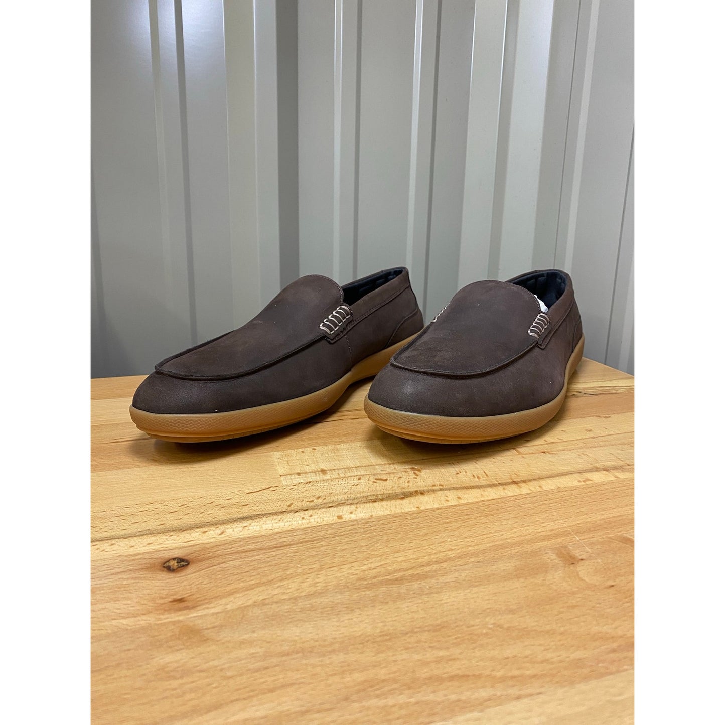 Hush Puppies Men's Finley Loafer Dark Brown Nubuck Size 11 New!