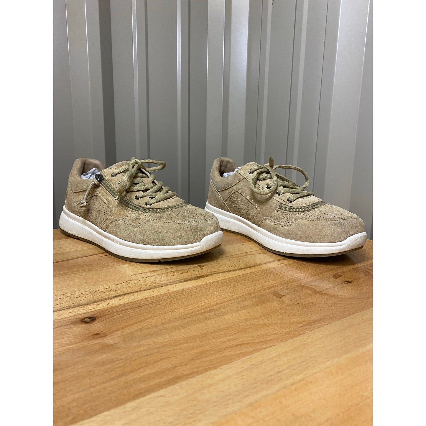 Billy Footwear Comfort Joggers Wraparound Zipper Women's 8 Wide Beige