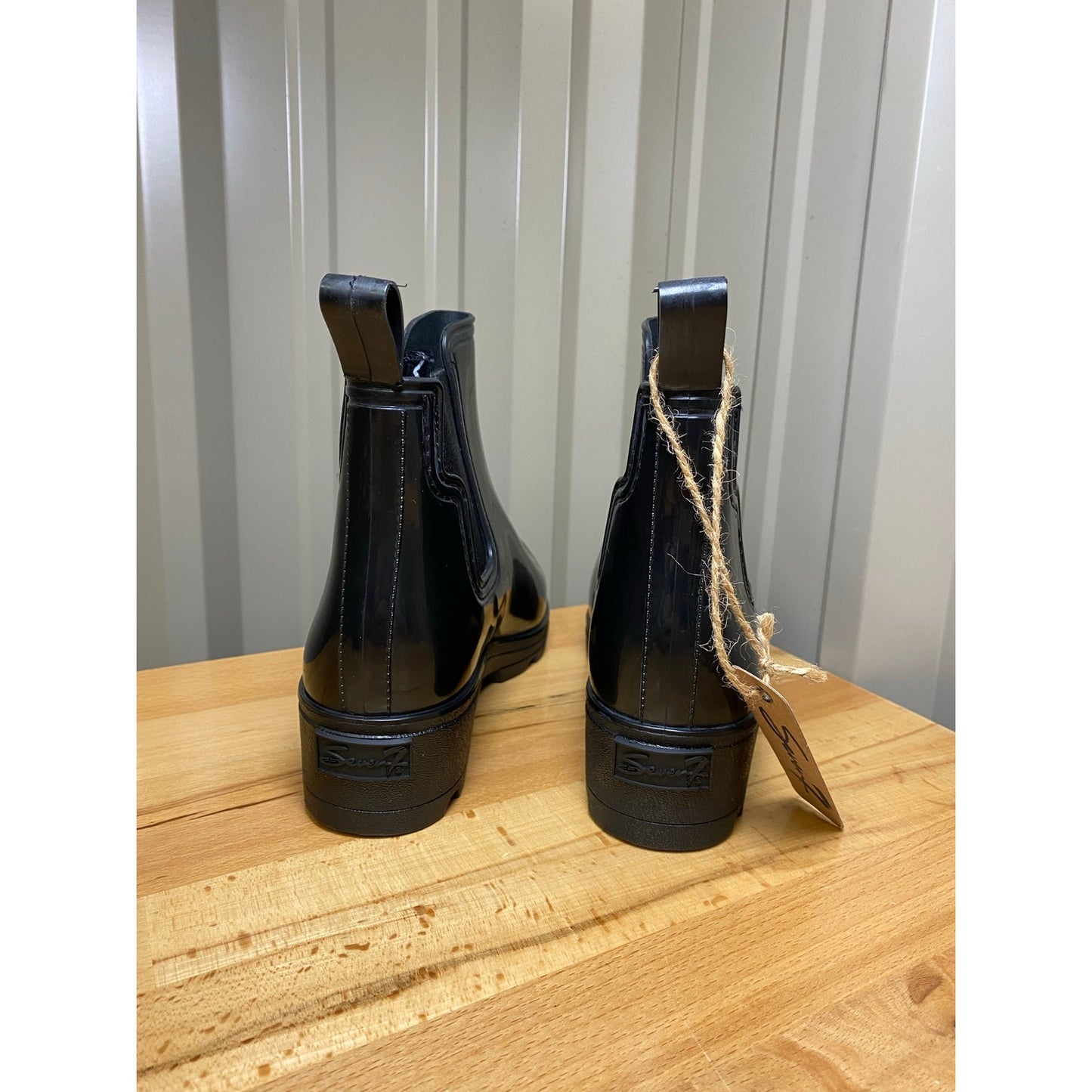 Seven 7 Halifax Women's Black Rubber Rain Boots Size 9 New!