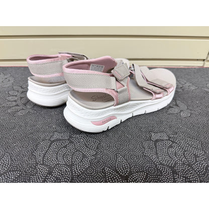 Skechers Arch Fit Fresh Bloom Women’s Taupe Sandals Size 10 New!