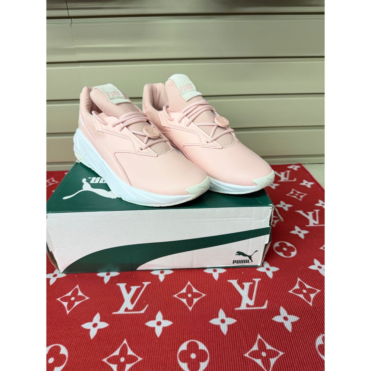 Puma Fier Nitro Rose Dust Pink Leather Women’s Size 8.5 New!