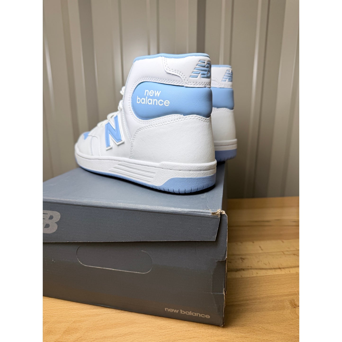 New Balance 480 Men’s High Top BB480SCC White / Carolina Blue Size 11 New!