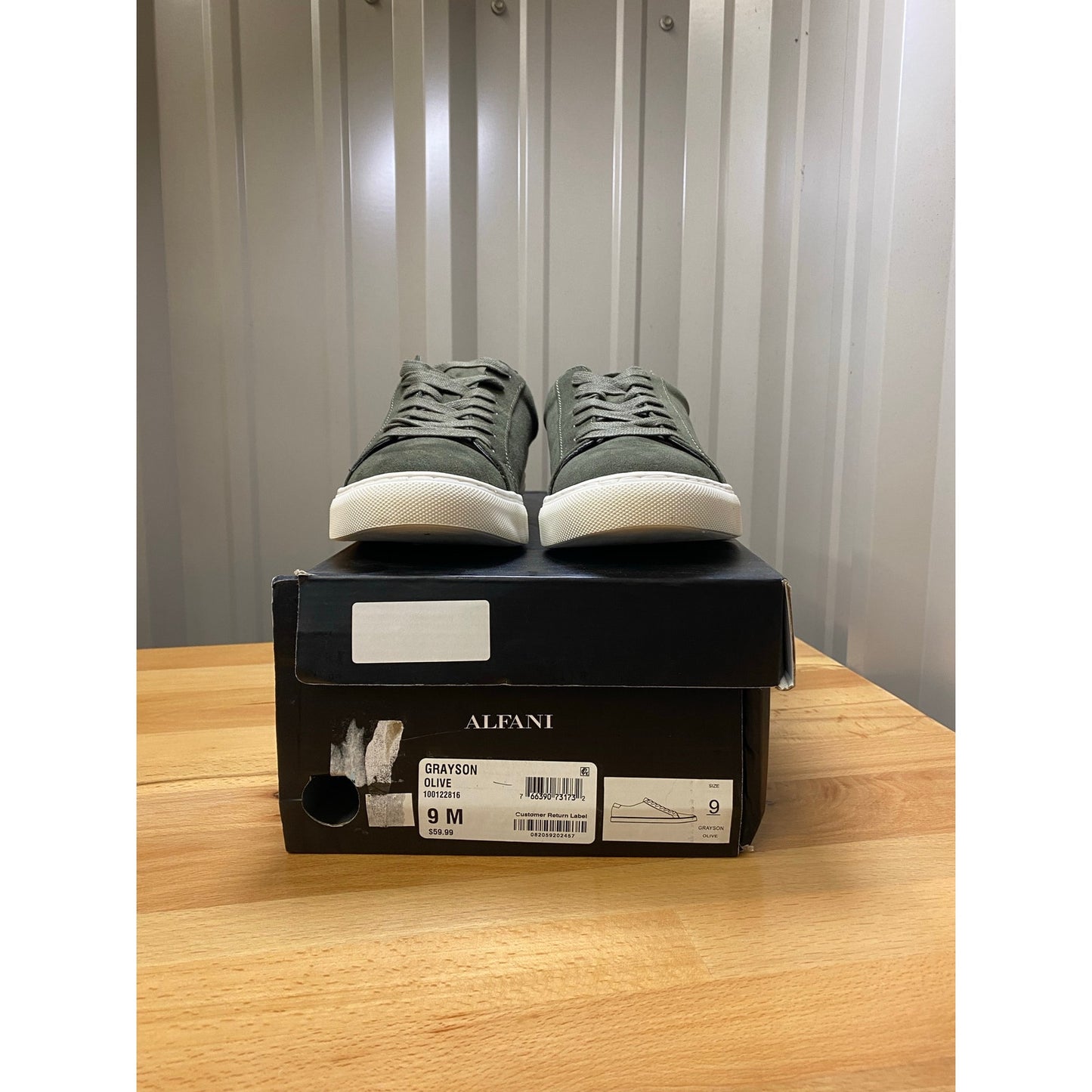Alfani Grayson Olive Green Men's Size 9 New!