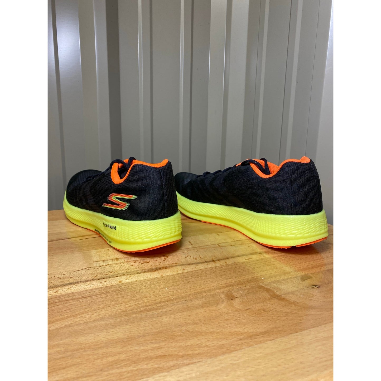 Skechers Go Run Razor Plus Black/Yellow/Orange Women's Size 9.5 New!