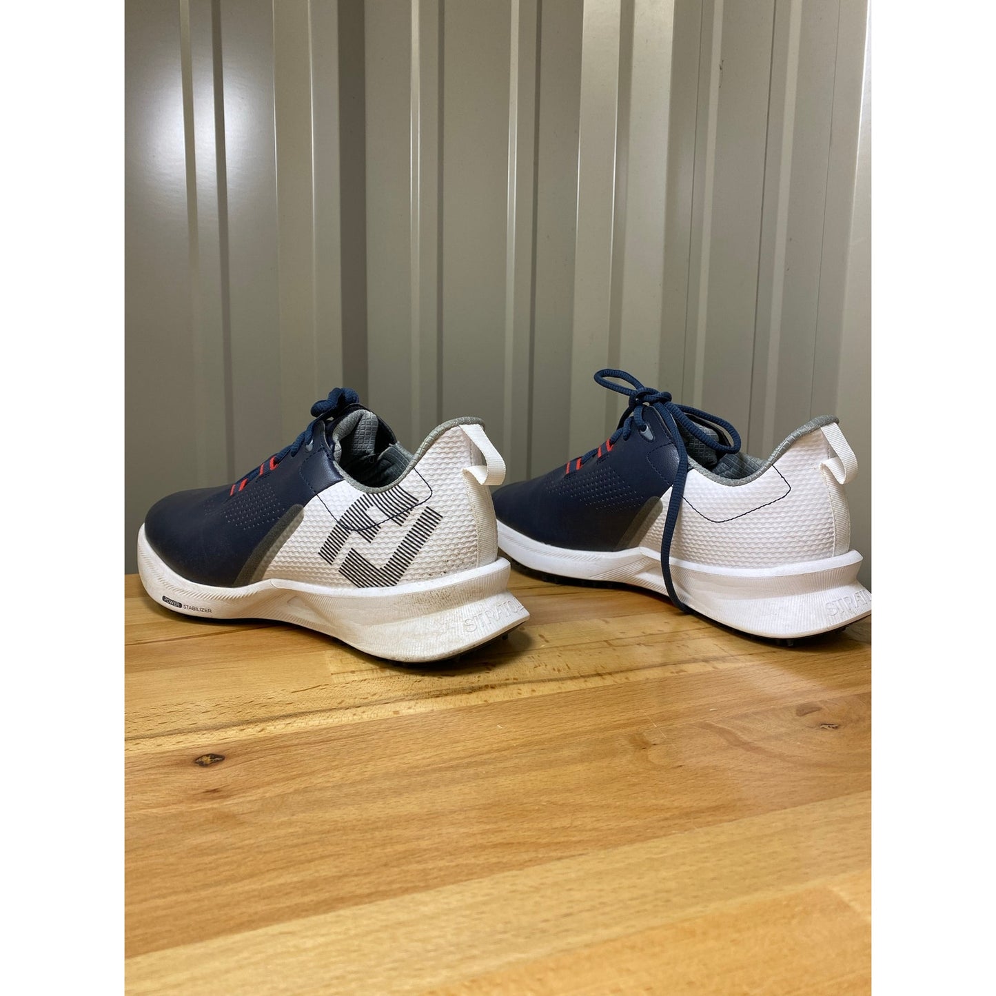 Foot Joy Fuel Men's Size 7.5 Wide Navy/White Golf Shoe