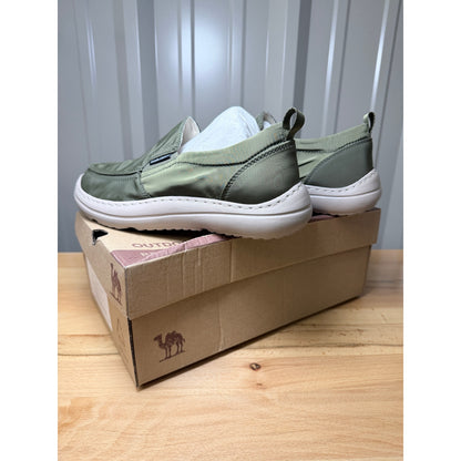 Camel Crown Men’s Army Green Lightweight Nylon Loafers Size 7 New!