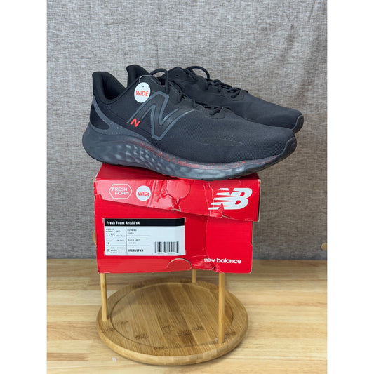 New Balance Fresh Foam Arishi v4 Men’s Black/Gray Running Shoes Size 11.5 4E
