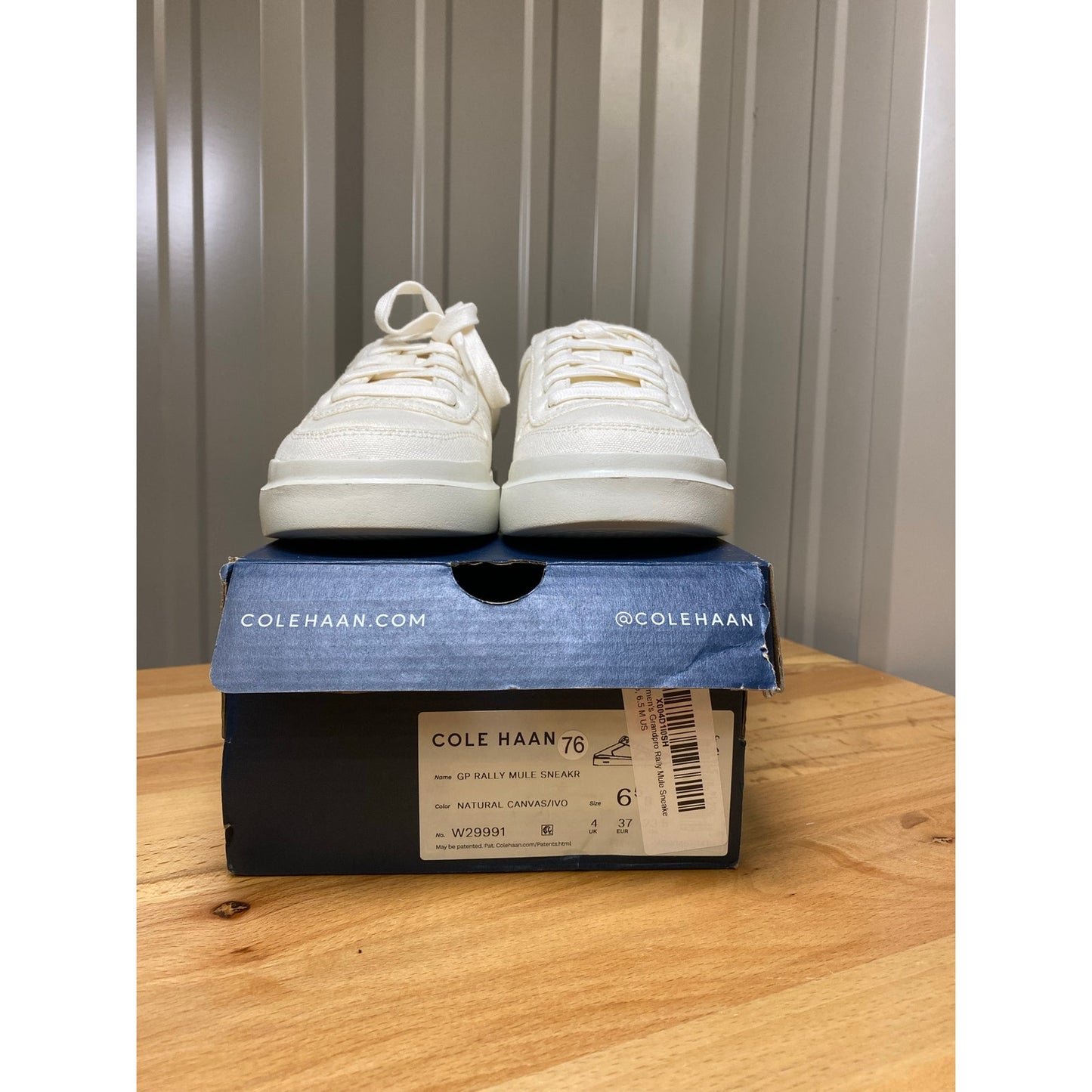 Cole Haan GP Rally Mule Sneaker Natural Canvas Women's Size 6.5