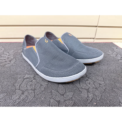 Olukai Nohea Mesh Men’s Gray Slip On Loafers Size 10
