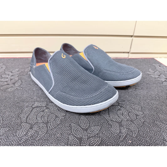 Olukai Nohea Mesh Men’s Gray Slip On Loafers Size 10