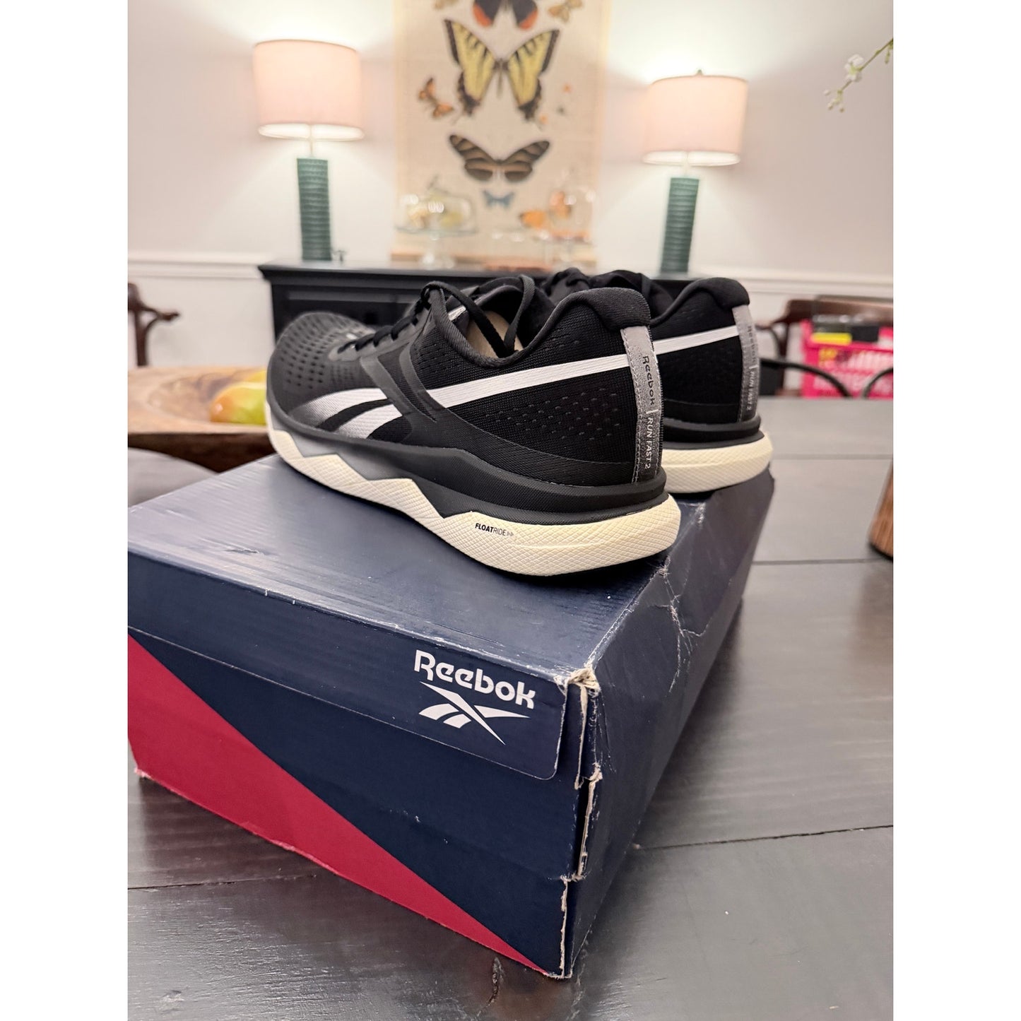 Reebok Floatride Run Fast 2.0 Men’s Black / Gray / White Sis 11 New!