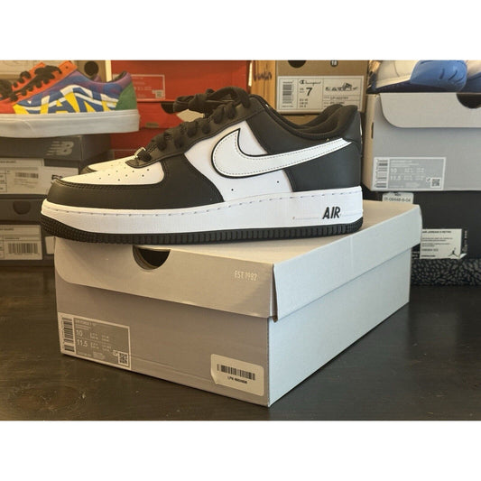 Nike Air Force 1 Low '07 White Swoosh Panda DV0788-001 Mens New Size 10