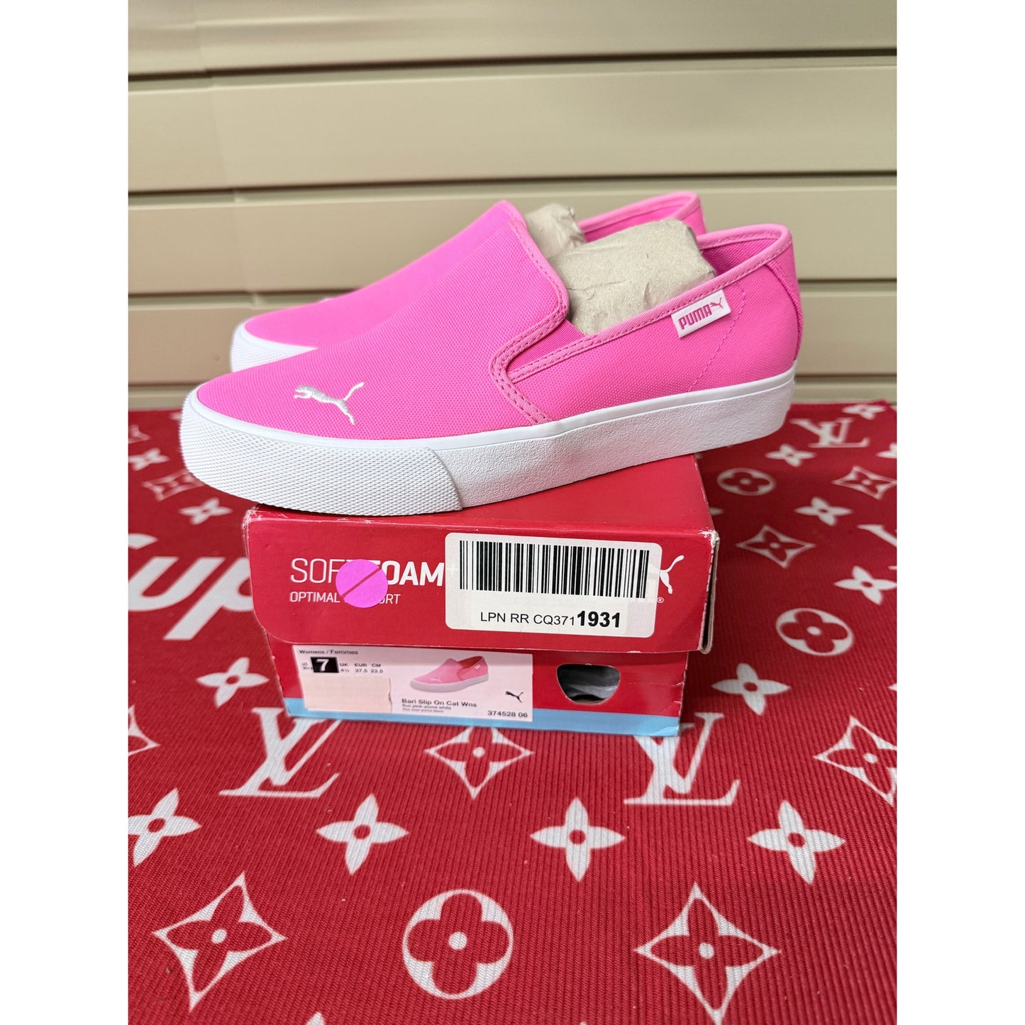 Puma Bari Slip On Fluo Pink Hot Pink Softfoam+ Women’s Size 7 New!