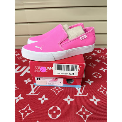 Puma Bari Slip On Fluo Pink Hot Pink Softfoam+ Women’s Size 7 New!