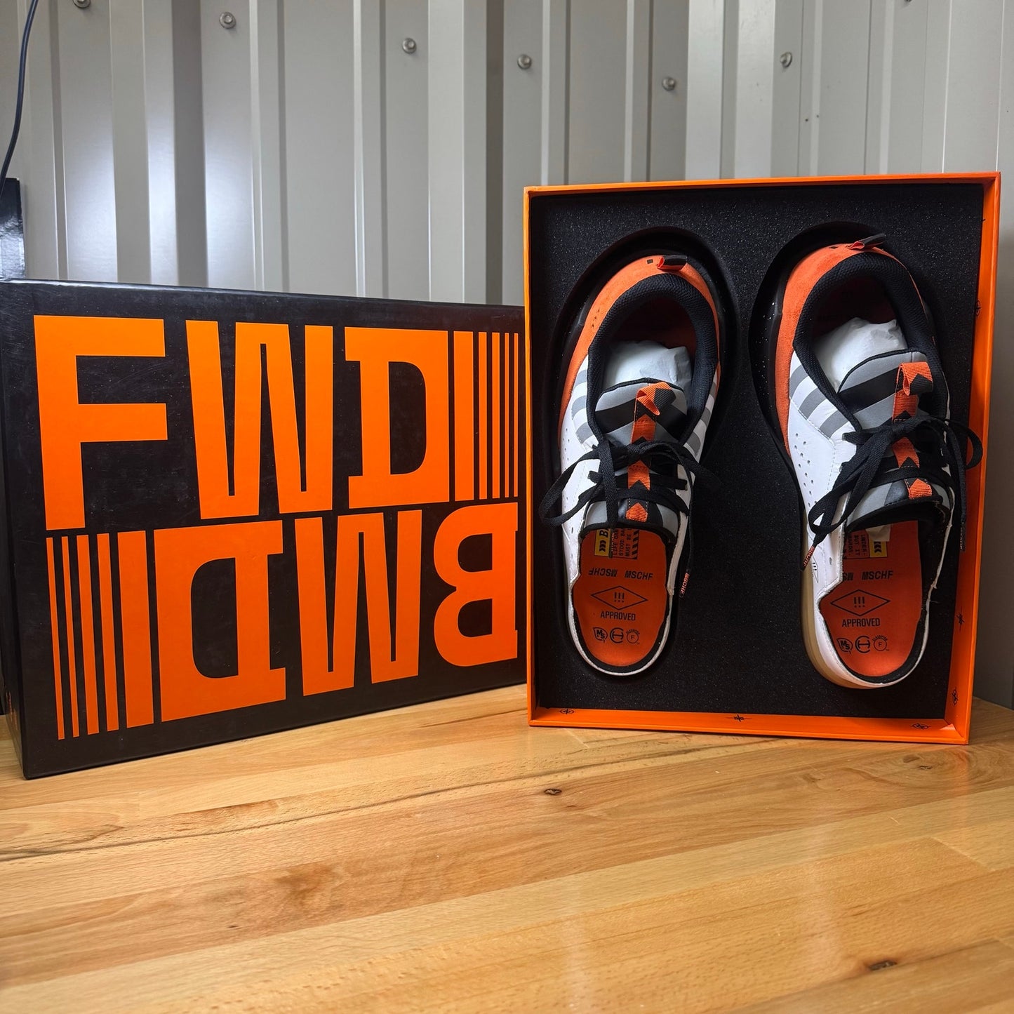 MSCHF BWD Dual Directional White Orange Black Men's Size 12 MSCHF-004 NIB