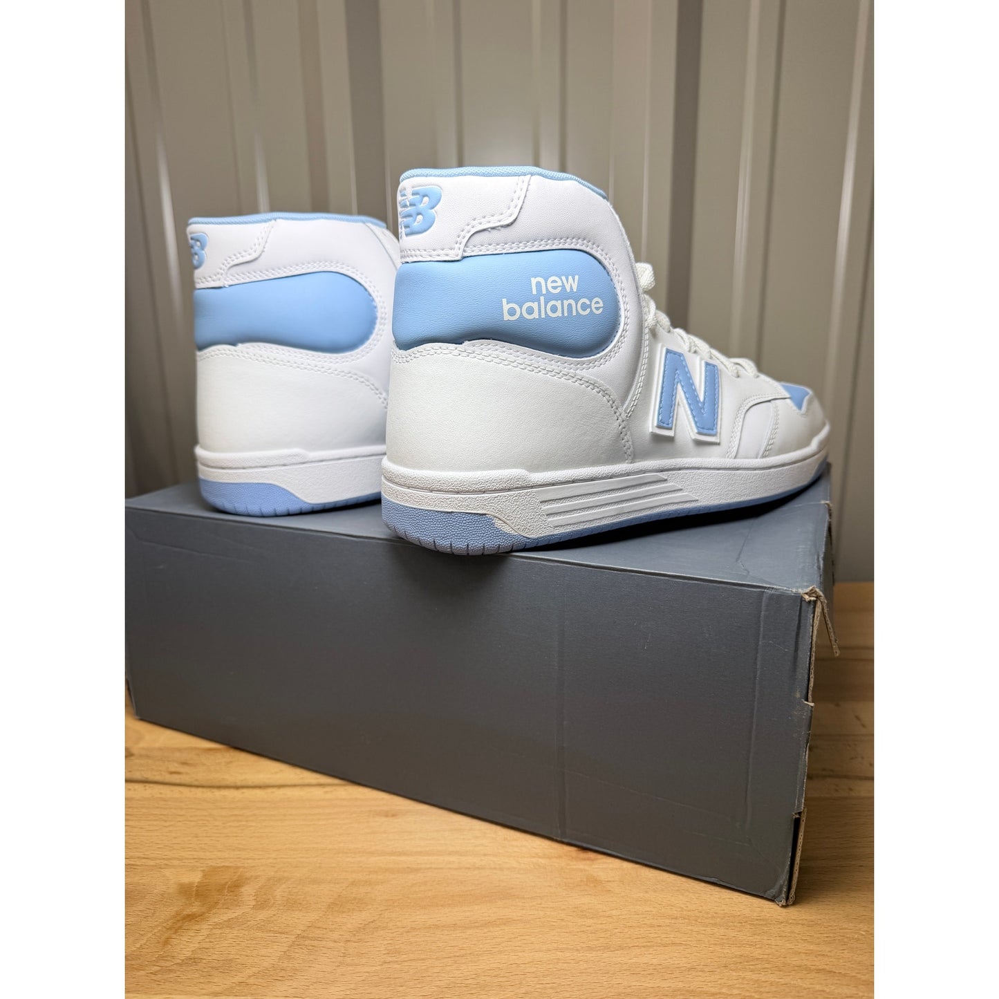 New Balance 480 Men’s High Top BB480SCC White / Carolina Blue Size 11 New!