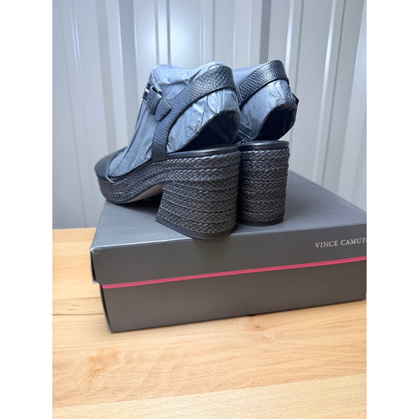 Vince Camuto Ranneli Women’s Black Wedge Size 9.5 New!