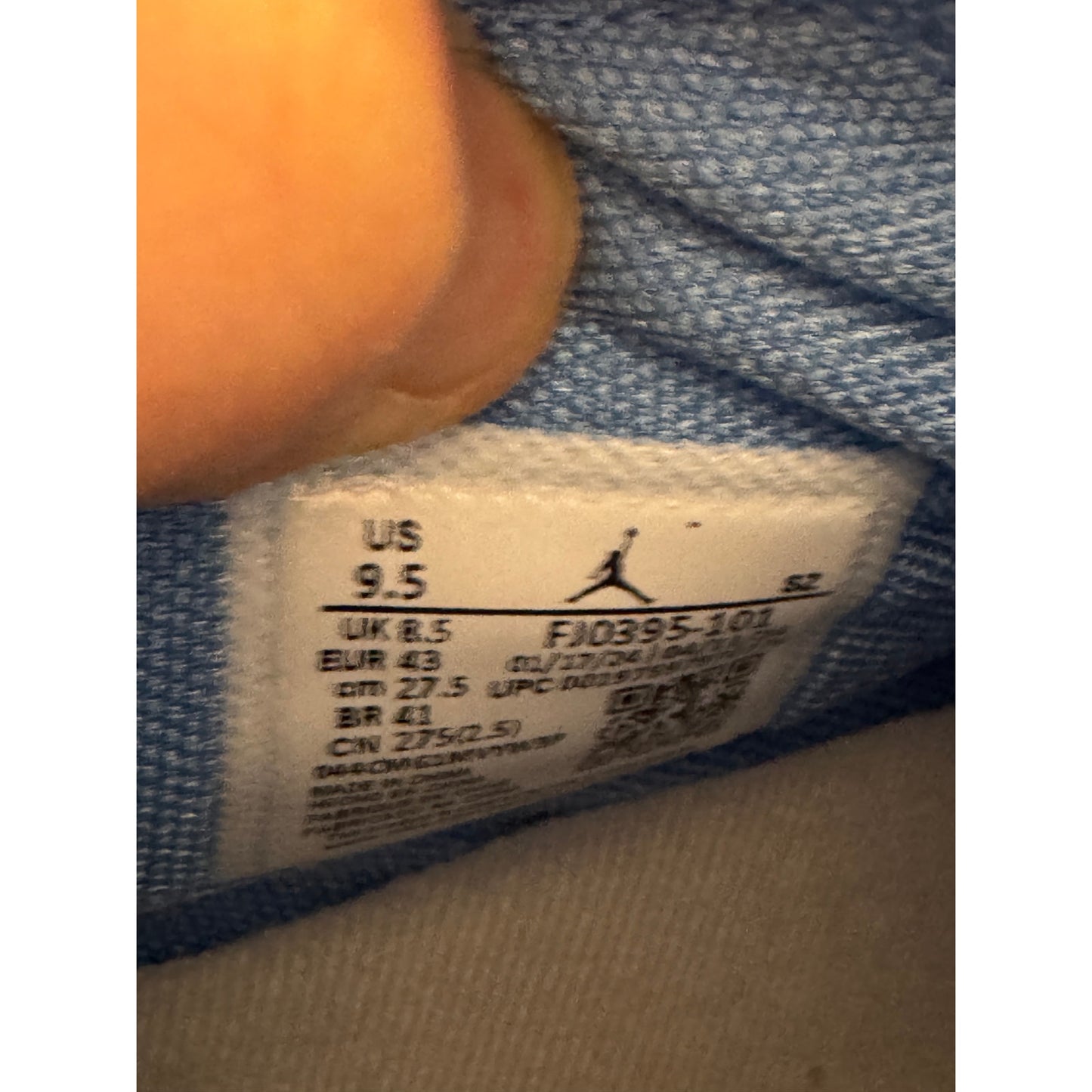Jordan 17 Retro Low SP UNC University Blue Men’s Size 9.5