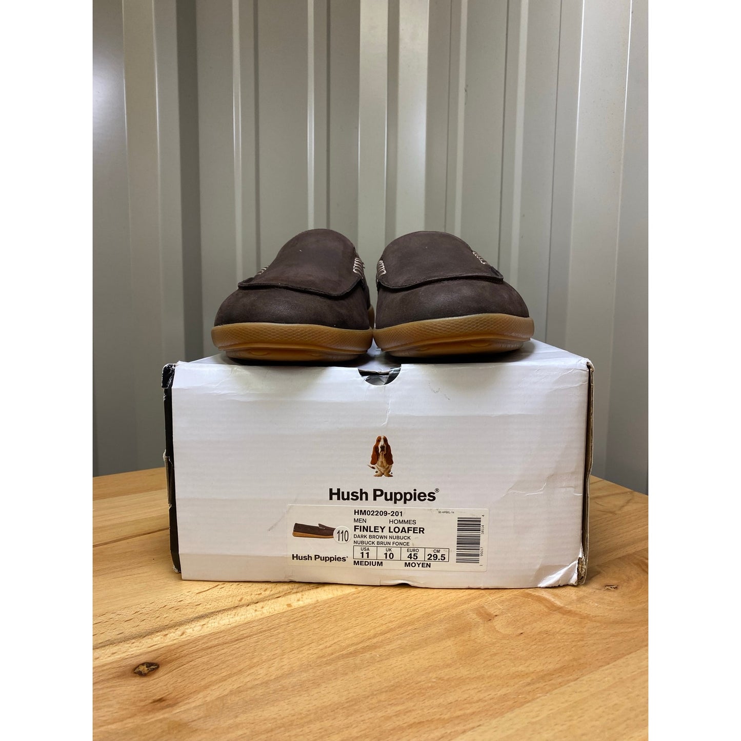 Hush Puppies Men's Finley Loafer Dark Brown Nubuck Size 11 New!