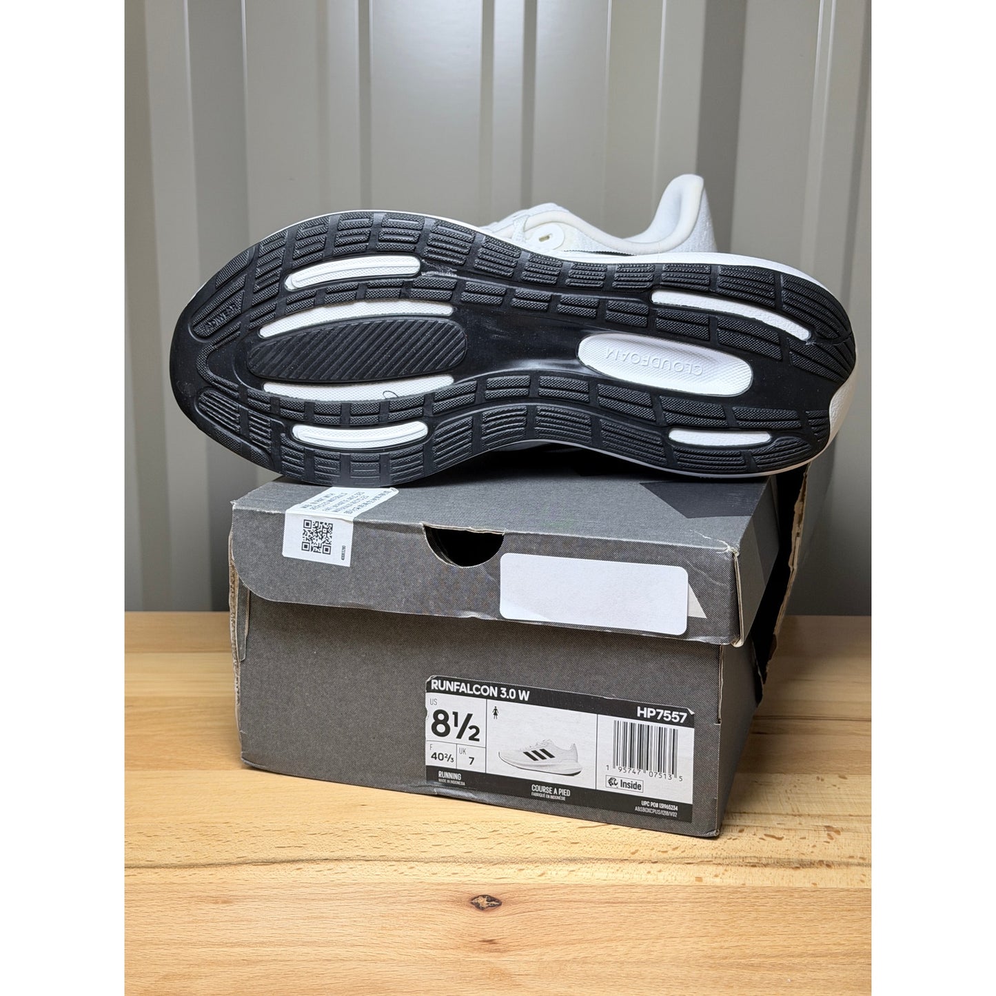 Adidas Runfalcon 3.0 W HP7557 Women’s White / Black Size 8.5 New