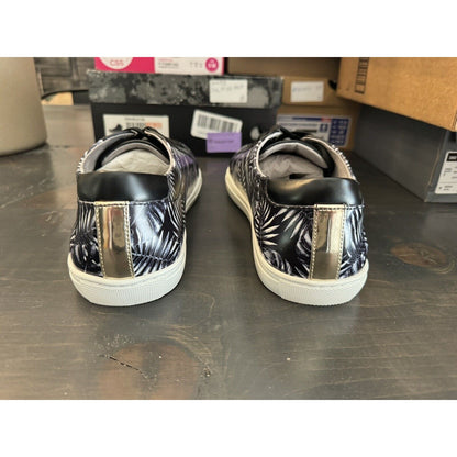 Kenneth Cole New York Black Leaf Kam Leather Sneaker size 9.5M $125 Retail New!