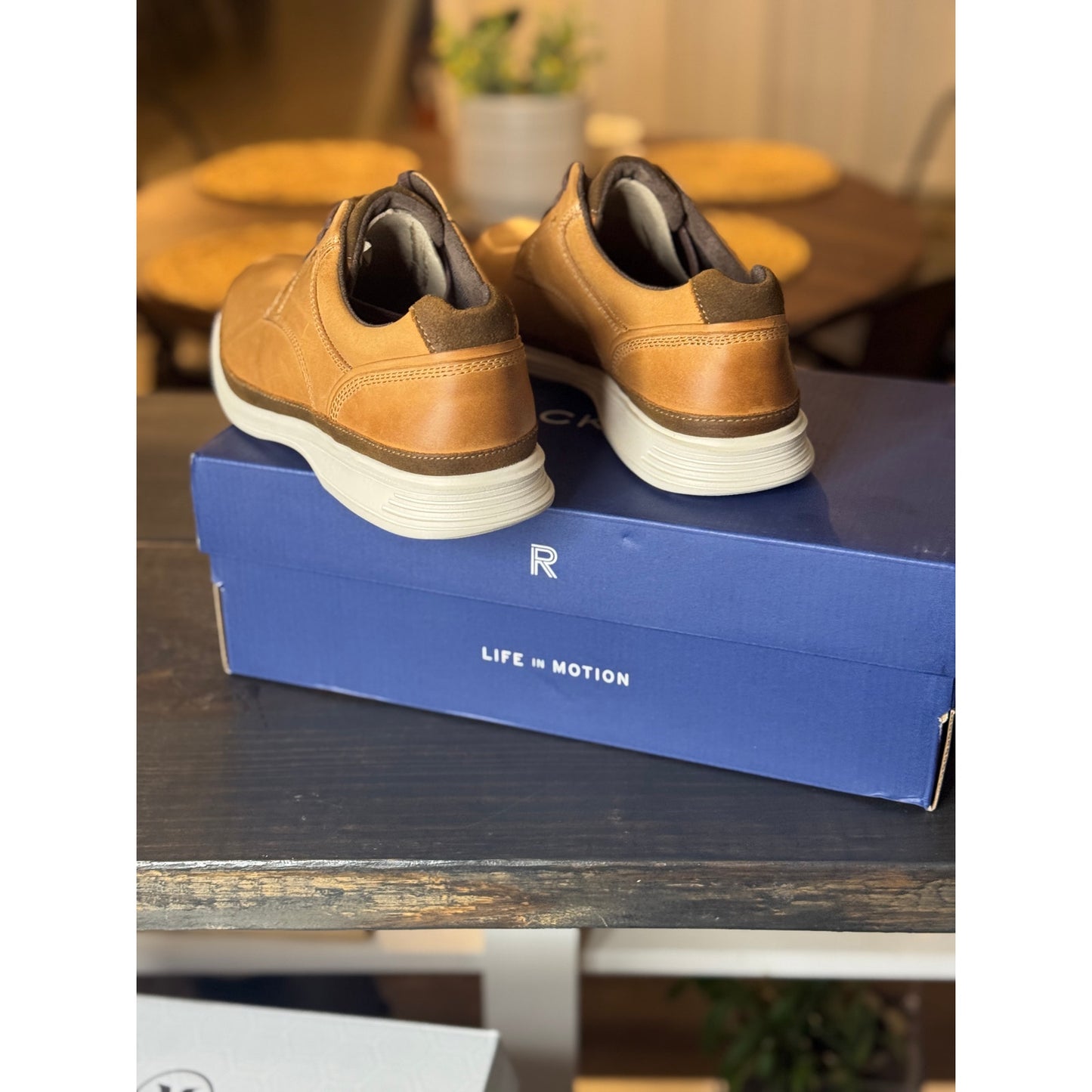 Rockport Dressports 2 GO PT Caramel Men’s Oxford Size 7.5 Wide New!