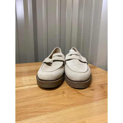 Anne Klein Emmylou Loafer Flats Beige Suede Women's Size 9