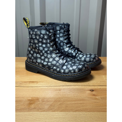 Dr. Martens 1460 J Loud Leopard Hydro Lace Up Side Zip Size 3 Youth.