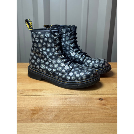 Dr. Martens 1460 J Loud Leopard Hydro Lace Up Side Zip Size 3 Youth.