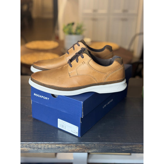 Rockport Dressports 2 GO PT Caramel Men’s Oxford Size 7.5 Wide New!