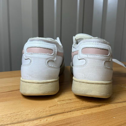 Diadora Heritage MI Basket Low White Pink Leather Sneakers Women's 7