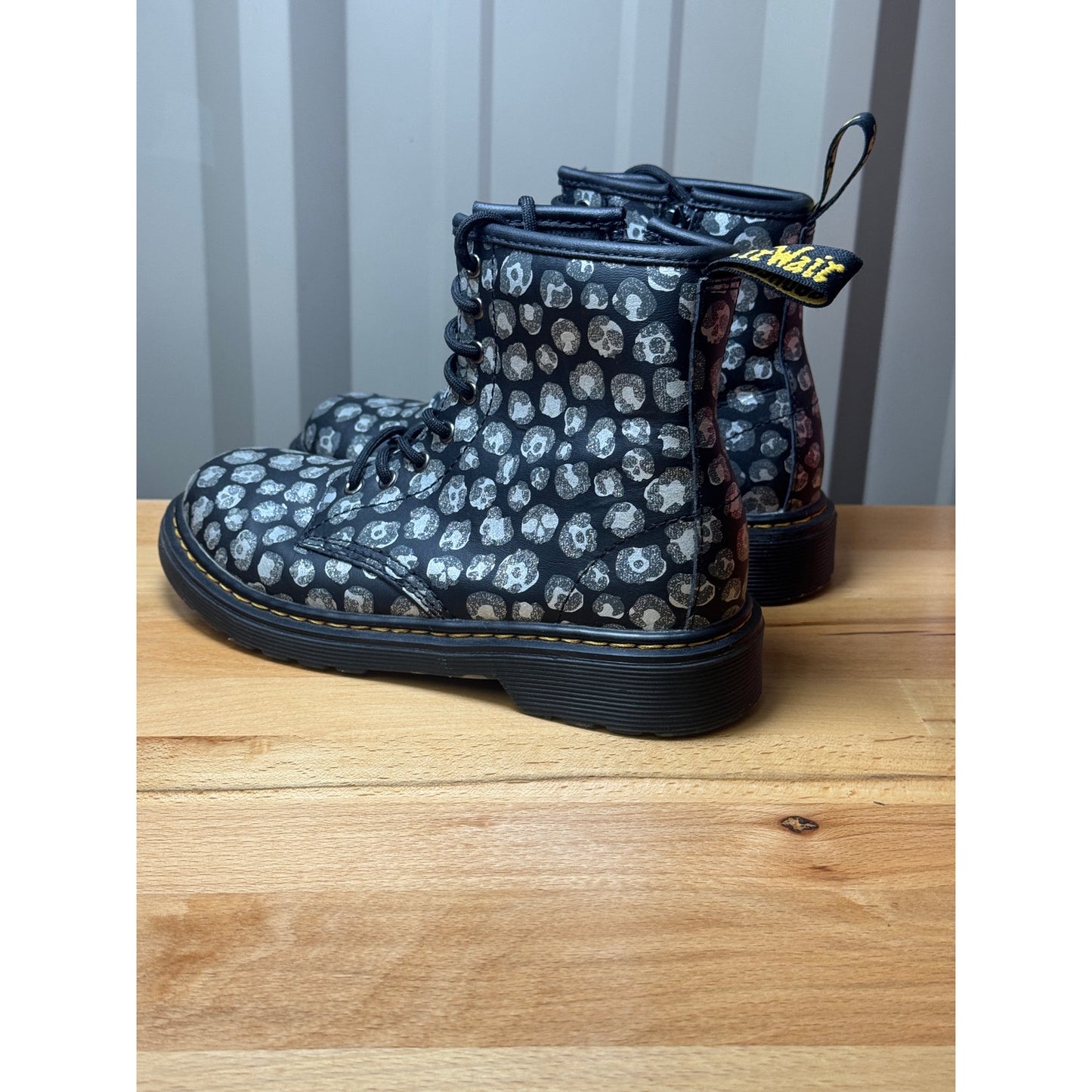 Dr. Martens 1460 J Loud Leopard Hydro Lace Up Side Zip Size 3 Youth.