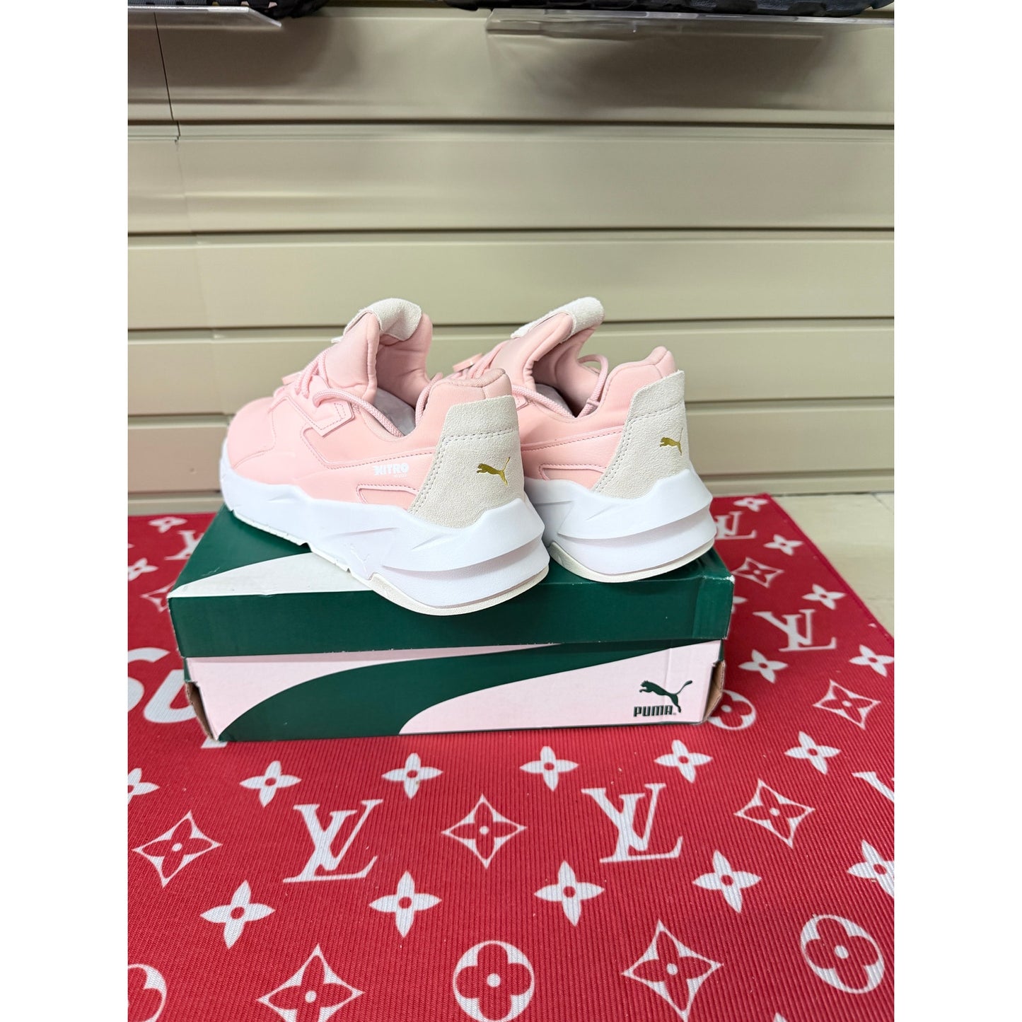 Puma Fier Nitro Rose Dust Pink Leather Women’s Size 8.5 New!