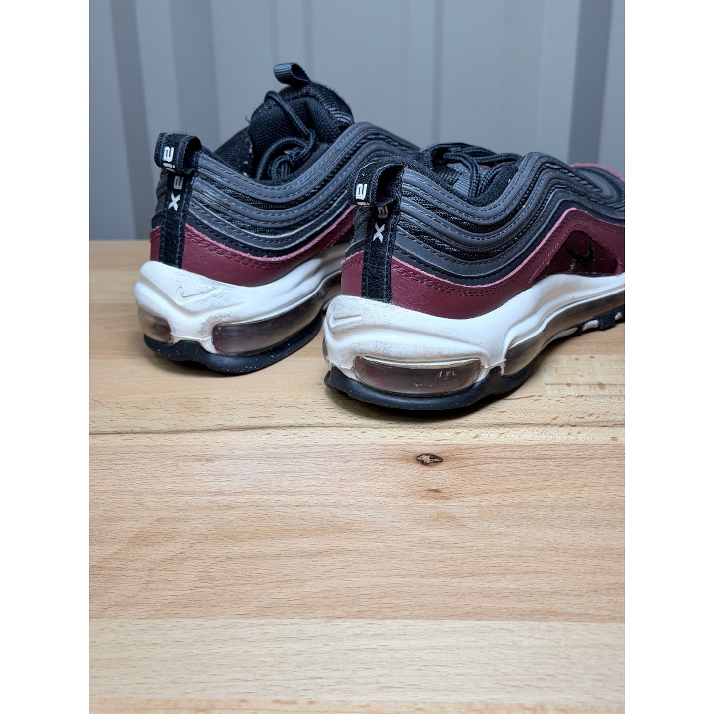 Nike Air Max 97 GS Anthracite Team Red 921522 690 Size 5.5y