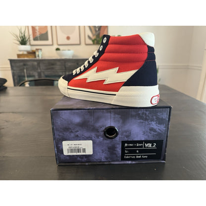 REVENGE x STORM Vol. 2 High Top Shoes Red / Dark Navy Men’s 6 Women 7.5 New!